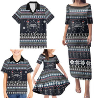 Skeleton Merry Creepmas Christmas Family Matching Puletasi and Hawaiian Shirt Xmas Holiday Patterns - Wonder Print Shop