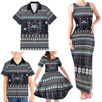 Skeleton Merry Creepmas Christmas Family Matching Tank Maxi Dress and Hawaiian Shirt Xmas Holiday Patterns - Wonder Print Shop