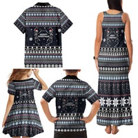 Skeleton Merry Creepmas Christmas Family Matching Tank Maxi Dress and Hawaiian Shirt Xmas Holiday Patterns - Wonder Print Shop