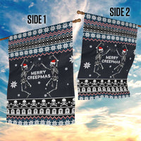 Skeleton Merry Creepmas Christmas Garden Flag Xmas Holiday Patterns - Wonder Print Shop