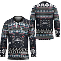 Skeleton Merry Creepmas Christmas Hockey Jersey Xmas Holiday Patterns - Wonder Print Shop