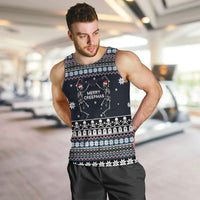 Skeleton Merry Creepmas Christmas Men Tank Top Xmas Holiday Patterns - Wonder Print Shop