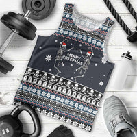 Skeleton Merry Creepmas Christmas Men Tank Top Xmas Holiday Patterns - Wonder Print Shop