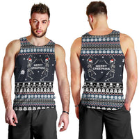 Skeleton Merry Creepmas Christmas Men Tank Top Xmas Holiday Patterns - Wonder Print Shop