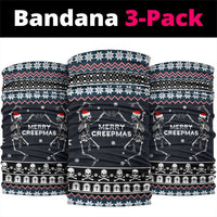 Skeleton Merry Creepmas Christmas Neck Gaiter Xmas Holiday Patterns - Wonder Print Shop