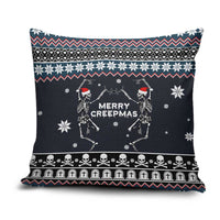 Skeleton Merry Creepmas Christmas Pillow Cover Xmas Holiday Patterns - Wonder Print Shop
