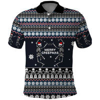 Skeleton Merry Creepmas Christmas Polo Shirt Xmas Holiday Patterns - Wonder Print Shop