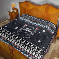 Skeleton Merry Creepmas Christmas Quilt Xmas Holiday Patterns - Wonder Print Shop