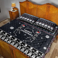 Skeleton Merry Creepmas Christmas Quilt Bed Set Xmas Holiday Patterns - Wonder Print Shop