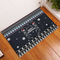 Skeleton Merry Creepmas Christmas Rubber Doormat Xmas Holiday Patterns - Wonder Print Shop