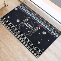 Skeleton Merry Creepmas Christmas Rubber Doormat Xmas Holiday Patterns - Wonder Print Shop