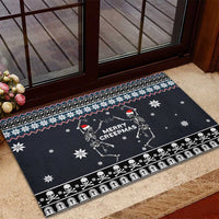 Skeleton Merry Creepmas Christmas Rubber Doormat Xmas Holiday Patterns - Wonder Print Shop
