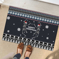Skeleton Merry Creepmas Christmas Rubber Doormat Xmas Holiday Patterns - Wonder Print Shop