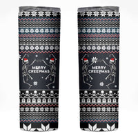 Skeleton Merry Creepmas Christmas Skinny Tumbler Xmas Holiday Patterns - Wonder Print Shop