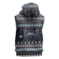 Skeleton Merry Creepmas Christmas Sleeveless Zip Hoodie Xmas Holiday Patterns - Wonder Print Shop
