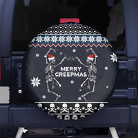 Skeleton Merry Creepmas Christmas Spare Tire Cover Xmas Holiday Patterns - Wonder Print Shop