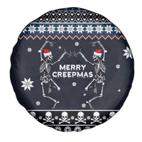 Skeleton Merry Creepmas Christmas Spare Tire Cover Xmas Holiday Patterns - Wonder Print Shop
