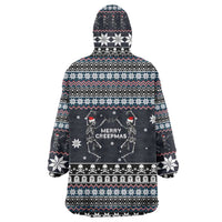 Skeleton Merry Creepmas Christmas Wearable Blanket Hoodie Xmas Holiday Patterns - Wonder Print Shop