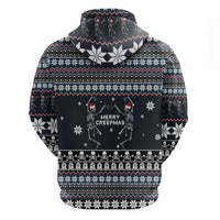 Skeleton Merry Creepmas Christmas Zip Hoodie Xmas Holiday Patterns - Wonder Print Shop