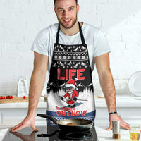 Skiing Life Is Better On Snow Christmas Apron Xmas Holiday Patterns - Wonder Print Shop