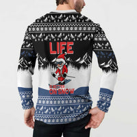 Skiing Life Is Better On Snow Christmas Button Sweatshirt Xmas Holiday Patterns - Wonder Print Shop