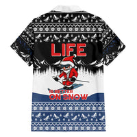Skiing Life Is Better On Snow Christmas Family Matching Long Sleeve Bodycon Dress and Hawaiian Shirt Xmas Holiday Patterns - Wonder Print Shop