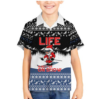 Skiing Life Is Better On Snow Christmas Family Matching Mermaid Dress and Hawaiian Shirt Xmas Holiday Patterns - Wonder Print Shop