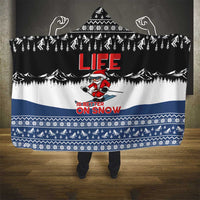Skiing Life Is Better On Snow Christmas Hooded Blanket Xmas Holiday Patterns - Wonder Print Shop