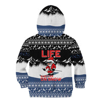 Skiing Life Is Better On Snow Christmas Kid Hoodie Xmas Holiday Patterns - Wonder Print Shop