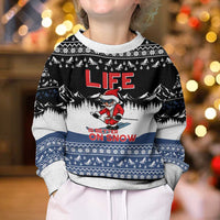 Skiing Life Is Better On Snow Christmas Kid Ugly Christmas Sweater Xmas Holiday Patterns - Wonder Print Shop