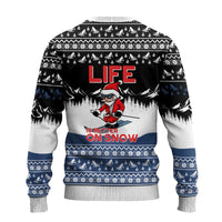 Skiing Life Is Better On Snow Christmas Ugly Christmas Sweater Xmas Holiday Patterns - Wonder Print Shop