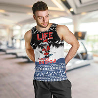 Skiing Life Is Better On Snow Christmas Men Tank Top Xmas Holiday Patterns - Wonder Print Shop
