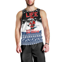 Skiing Life Is Better On Snow Christmas Men Tank Top Xmas Holiday Patterns - Wonder Print Shop
