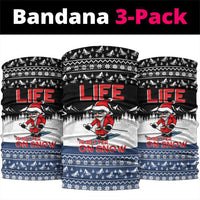 Skiing Life Is Better On Snow Christmas Neck Gaiter Xmas Holiday Patterns - Wonder Print Shop