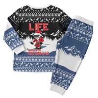 Skiing Life Is Better On Snow Christmas Pajama Set Xmas Holiday Patterns - Wonder Print Shop