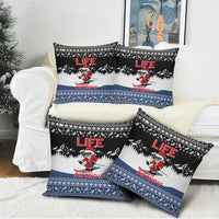 Skiing Life Is Better On Snow Christmas Pillow Cover Xmas Holiday Patterns - Wonder Print Shop