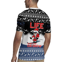 Skiing Life Is Better On Snow Christmas Rugby Jersey Xmas Holiday Patterns - Wonder Print Shop
