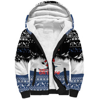 Skiing Life Is Better On Snow Christmas Sherpa Hoodie Xmas Holiday Patterns - Wonder Print Shop