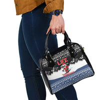 Skiing Life Is Better On Snow Christmas Shoulder Handbag Xmas Holiday Patterns - Wonder Print Shop