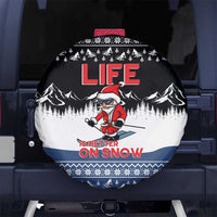 Skiing Life Is Better On Snow Christmas Spare Tire Cover Xmas Holiday Patterns - Wonder Print Shop