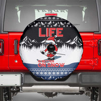 Skiing Life Is Better On Snow Christmas Spare Tire Cover Xmas Holiday Patterns - Wonder Print Shop