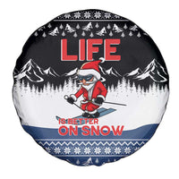 Skiing Life Is Better On Snow Christmas Spare Tire Cover Xmas Holiday Patterns - Wonder Print Shop