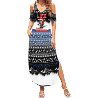 Skiing Life Is Better On Snow Christmas Summer Maxi Dress Xmas Holiday Patterns - Wonder Print Shop