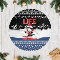 Skiing Life Is Better On Snow Christmas Tree Skirt Xmas Holiday Patterns - Wonder Print Shop