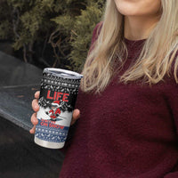 Skiing Life Is Better On Snow Christmas Tumbler Cup Xmas Holiday Patterns - Wonder Print Shop