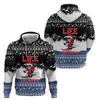 Skiing Life Is Better On Snow Christmas Zip Hoodie Xmas Holiday Patterns - Wonder Print Shop