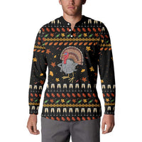Thanksgiving Christmas Design Button Sweatshirt Xmas Holiday Patterns - Wonder Print Shop