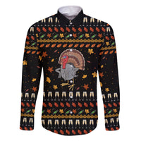 Thanksgiving Christmas Design Family Matching Off The Shoulder Long Sleeve Dress and Hawaiian Shirt Xmas Holiday Patterns - Wonder Print Shop