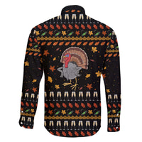 Thanksgiving Christmas Design Family Matching Off The Shoulder Long Sleeve Dress and Hawaiian Shirt Xmas Holiday Patterns - Wonder Print Shop