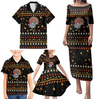 Thanksgiving Christmas Design Family Matching Puletasi and Hawaiian Shirt Xmas Holiday Patterns - Wonder Print Shop